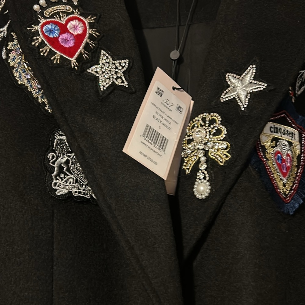 Sale. New cinq a sept embellished coat - Picture 9 of 10